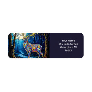 Etiqueta Fantasy Cute Deer Starlight Antlers