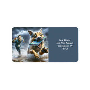 Etiqueta Fantasy Cute Dog Boy Phone