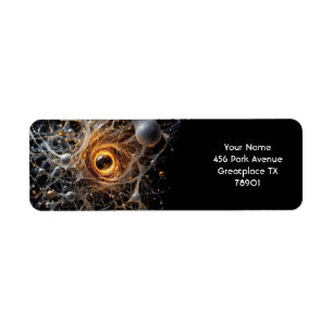 Etiqueta Fantasy Cute Escena del espacio abstracto