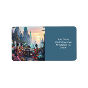 Etiqueta Fantasy Cute Exotic Planet Tea