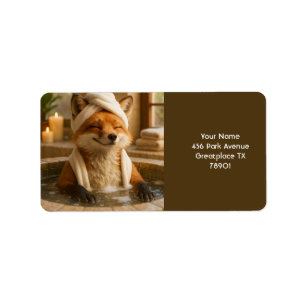 Etiqueta Fantasy Cute Fox En Spa