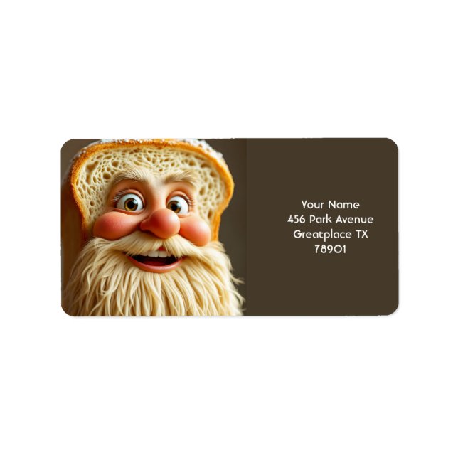 Etiqueta Fantasy Cute Loaf Bread Bebe (Frente)