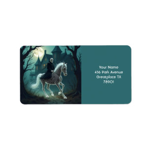 Etiqueta Fantasy Cute Man Halloween Horario