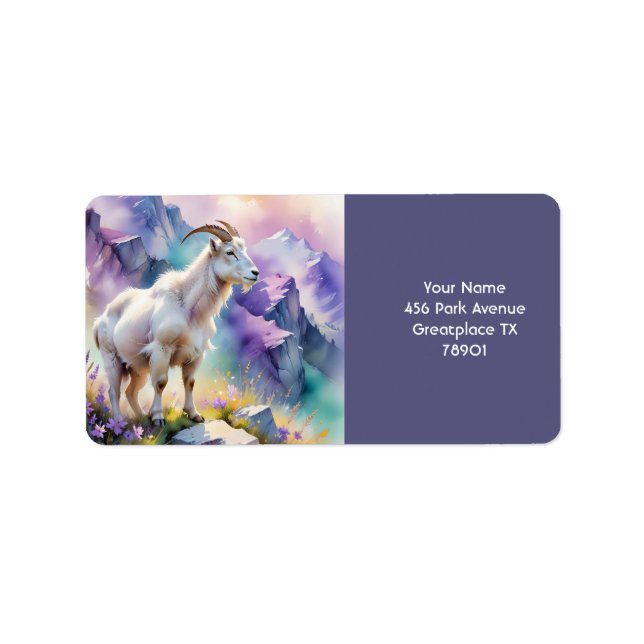 Etiqueta Fantasy Cute Mountain Goadow (Frente)