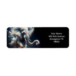 Etiqueta Fantasy Cute Nubes elefante