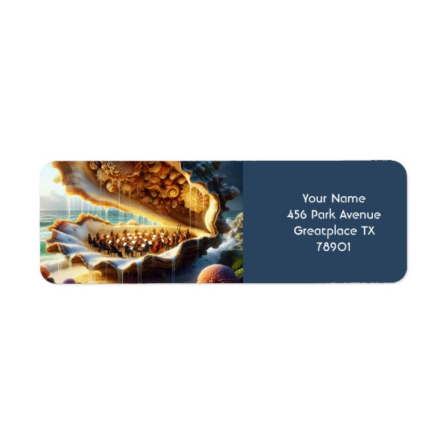 Etiqueta Fantasy Cute orquesta Shell Sea (Frente)