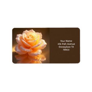 Etiqueta Fantasy Cute Peach Pequeño Rosa