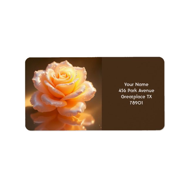 Etiqueta Fantasy Cute Peach Pequeño Rosa (Frente)