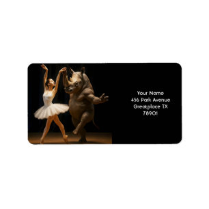 Etiqueta Fantasy Cute Rhino Dancer Ballerina
