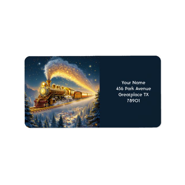 Etiqueta Fantasy Cute Sky Train Village (Frente)