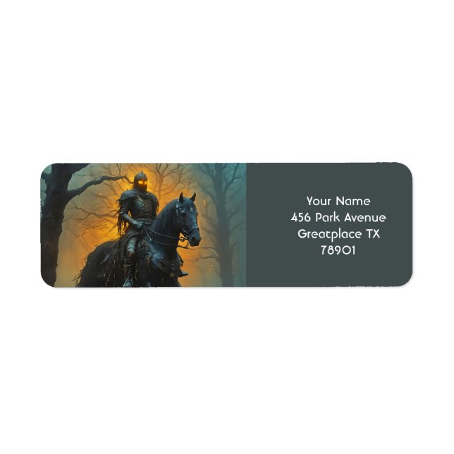 Etiqueta Fantasy Cute Stranger Horse Night (Frente)