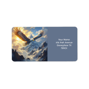 Etiqueta Fantasy Cute Sunset Eagle