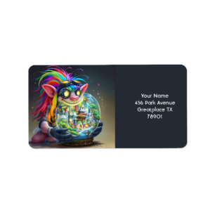 Etiqueta Fantasy Cute Troll Making City