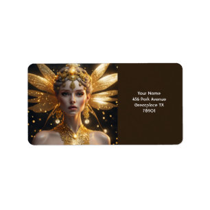 Etiqueta Fantasy Cute Vivid Hermoso Retrato De Hadas