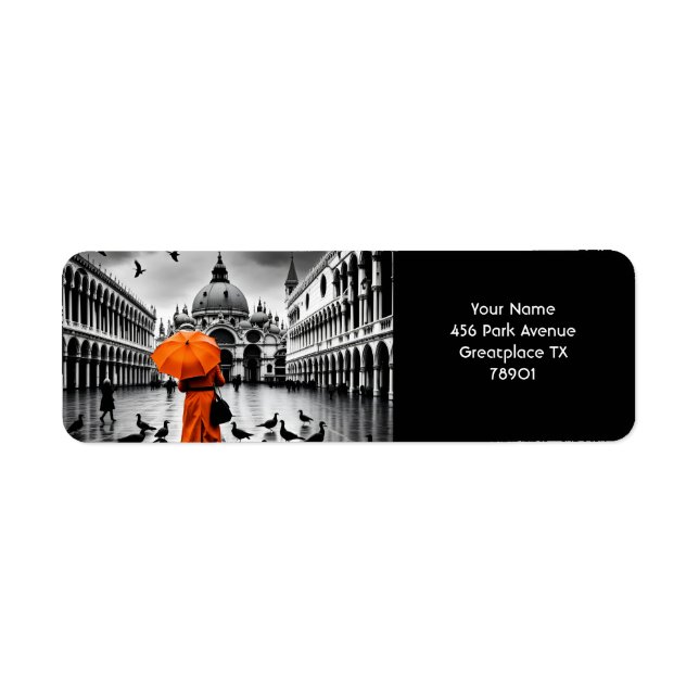 Etiqueta Fantasy Cute Vivid Naranja Coat Venice (Frente)