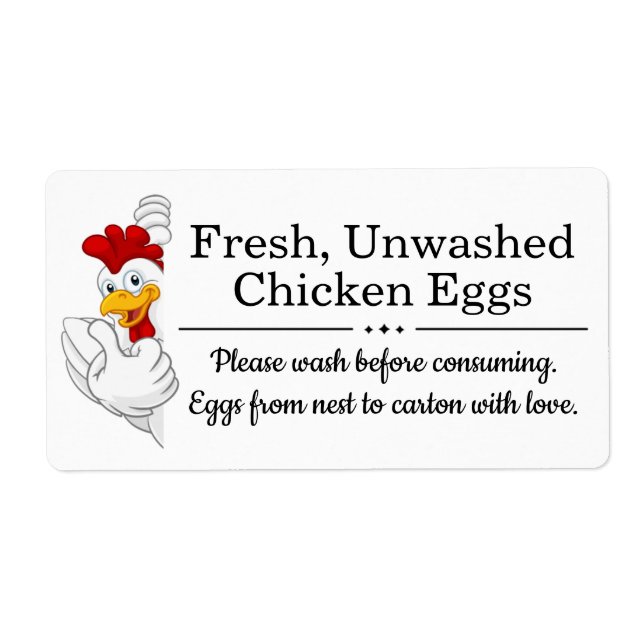 Etiqueta Farm Fresh Eggs | Monogram Egg Carton (Frente)