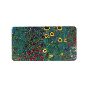 Etiqueta Farmergarden w Sunflower por Klimt, Flores de époc