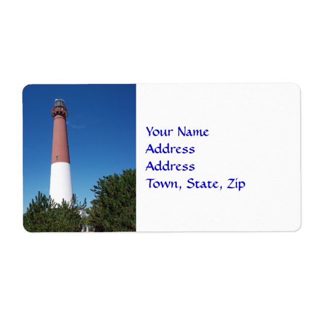 Etiqueta Faro Barnegat: Viejo Barney (Frente)