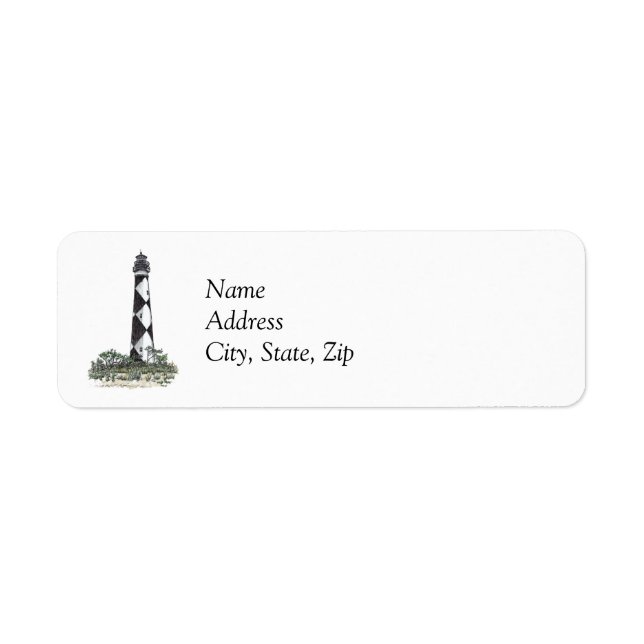 Etiqueta Faro de Cape Lookout (Frente)