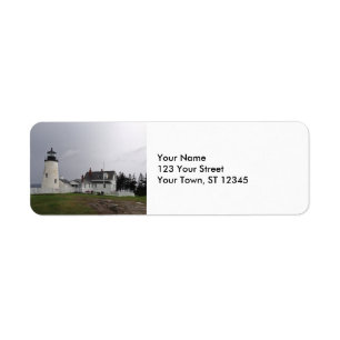 Etiqueta Faro del punto de Pemaquid, Maine