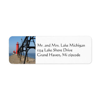 Etiqueta faro michigan de grand haven