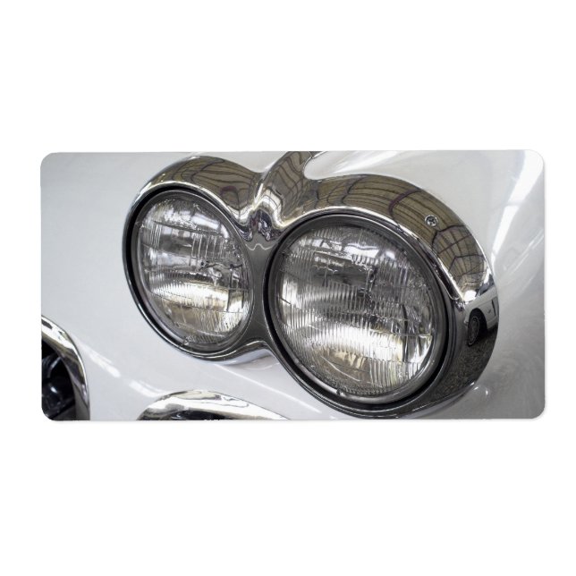 Etiqueta Faros de coche clásicos (Frente)