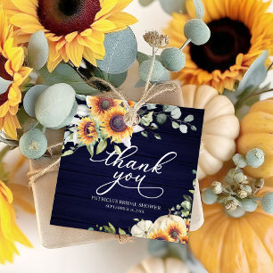 Etiqueta Favor de Boda de Otoño con Calabaza y Gir