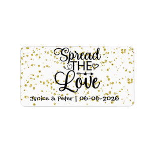 Etiqueta Favor de boda Spread the Love Jam Jar