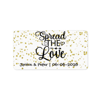 Etiqueta Favor de boda Spread the Love Jam Jar
