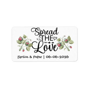 Etiqueta Favor de boda Spread the Love Jam Jar