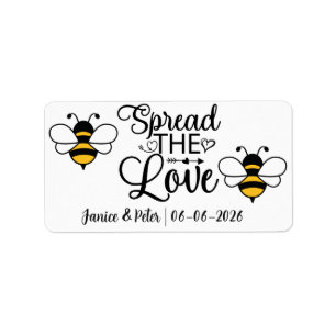 Etiqueta Favor de boda Spread the Love Jam Jar