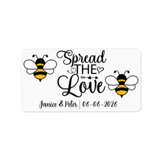 Etiqueta Favor de boda Spread the Love Jam Jar