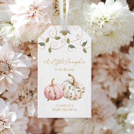 Etiqueta favorita Baby Shower de calabaza rosa