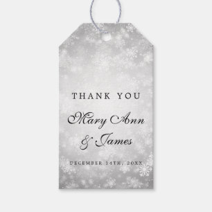 Etiqueta favorita de bodas Silver Winter Wonderlan