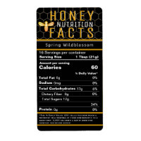 FDA 2021 Nutrición de miel de abeja negra