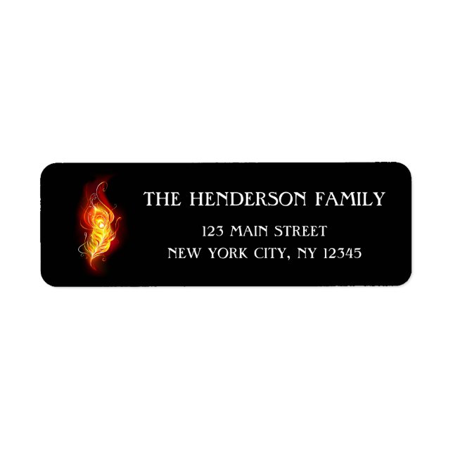 Etiqueta Feather Peacock (Frente)