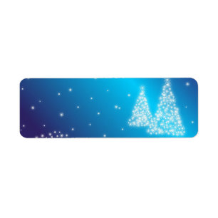 Etiqueta Felices árboles de navidad y estrellas