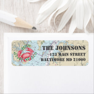 Etiqueta Felices Fiestas Náuticas de Baltimore