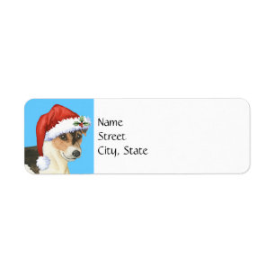 Etiqueta Felices fiestas Russell Terrier
