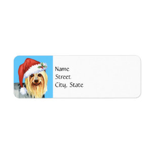 Etiqueta Felices Howlidays Silky Terrier