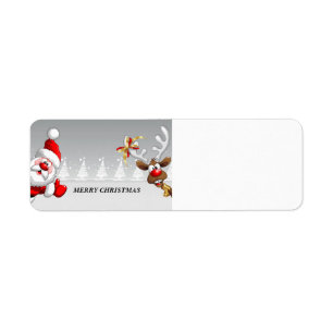 Etiqueta Felices Navidad Santa