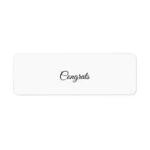 Etiqueta Felicitaciones mínimas simples agregue su texto no