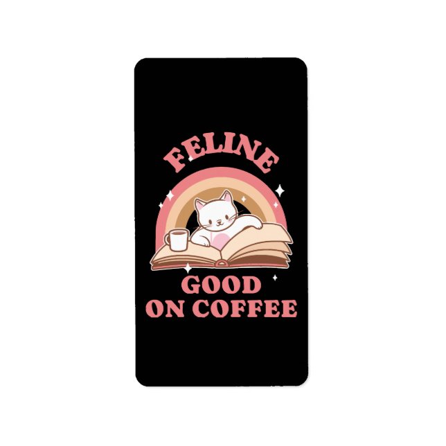 Etiqueta Feline Good en Café (Frente)