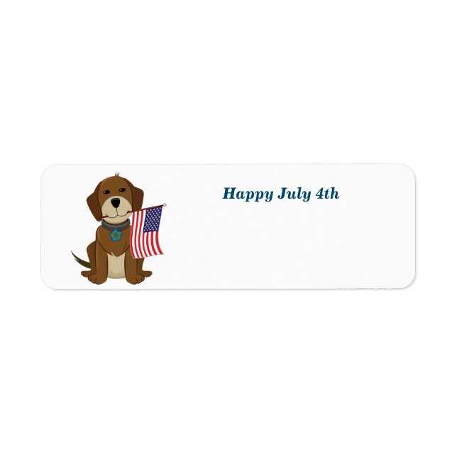 Etiqueta Feliz 4 de julio (Frente)