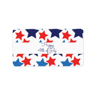 Etiqueta Feliz 4 de julio/Día de la Independencia