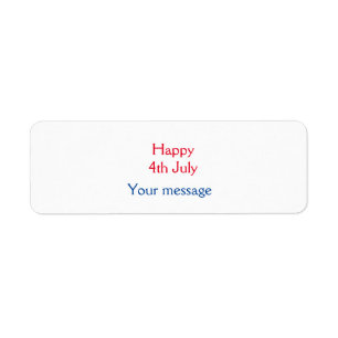 Etiqueta Feliz 4 de julio día de la independencia agregar n