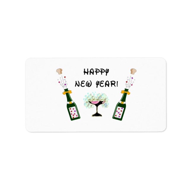 Etiqueta Feliz Año Nuevo (Frente)