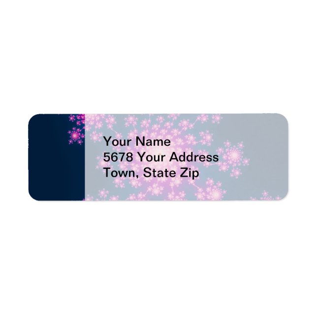 Etiqueta Feliz Año Nuevo Fractal (Frente)