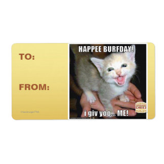 ETIQUETA ¡FELIZ BURFDAY!
