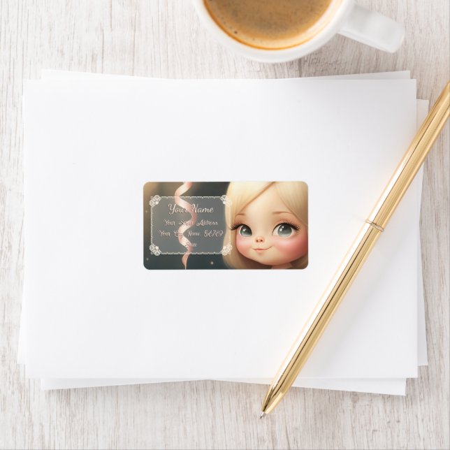 Etiqueta Feliz cumpleaños Chica 01 (In situ)